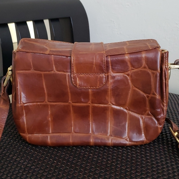 VTG Paola Lungo brown Ital leather crossbody bag - Picture 2 of 16